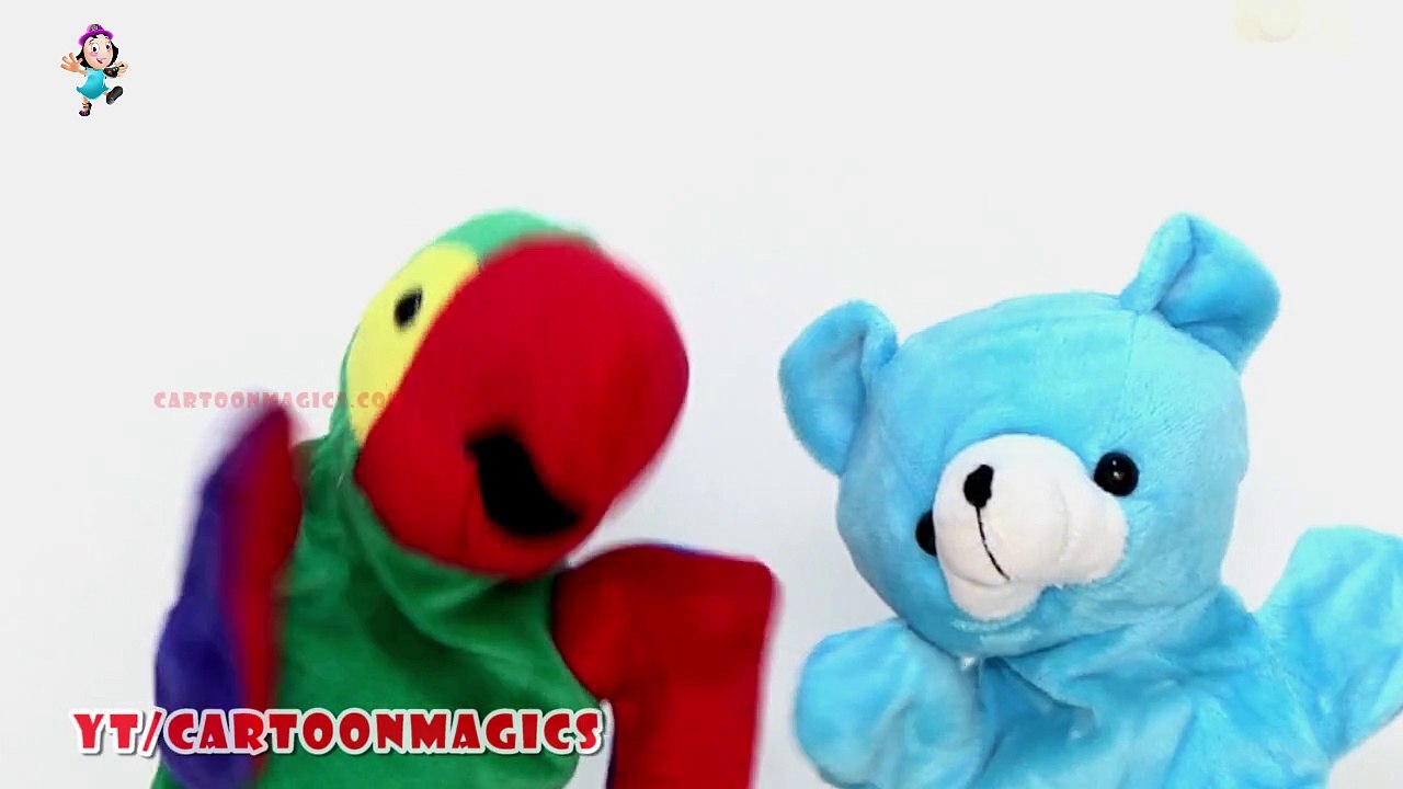 Baa Baa Black Sheep - Funny Parrot and Panda puppets