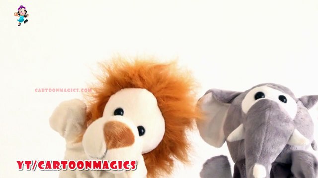 Baa Baa Black Sheep - Funny Lion and Elephant puppets children rhymes