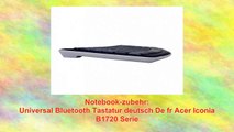 Universal Bluetooth Tastatur deutsch De fr Acer Iconia B1720 Serie