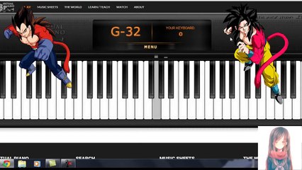 Instrumental de Dragon Ball Gt | Openig |en Virtual Piano 2015