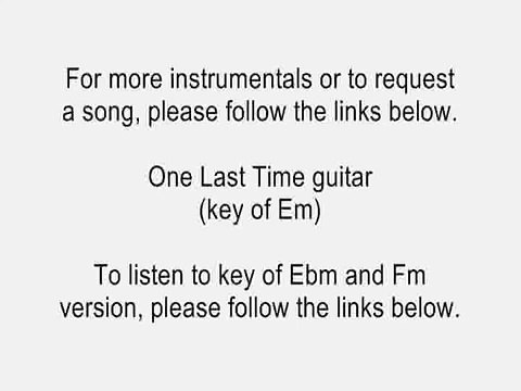 One Last Time by Ariana Grande acoustic guitar instrumental cover with onscreen lyrics karaoke