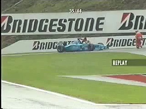 F1 2000 Fisichella s car second crash Belgium Race