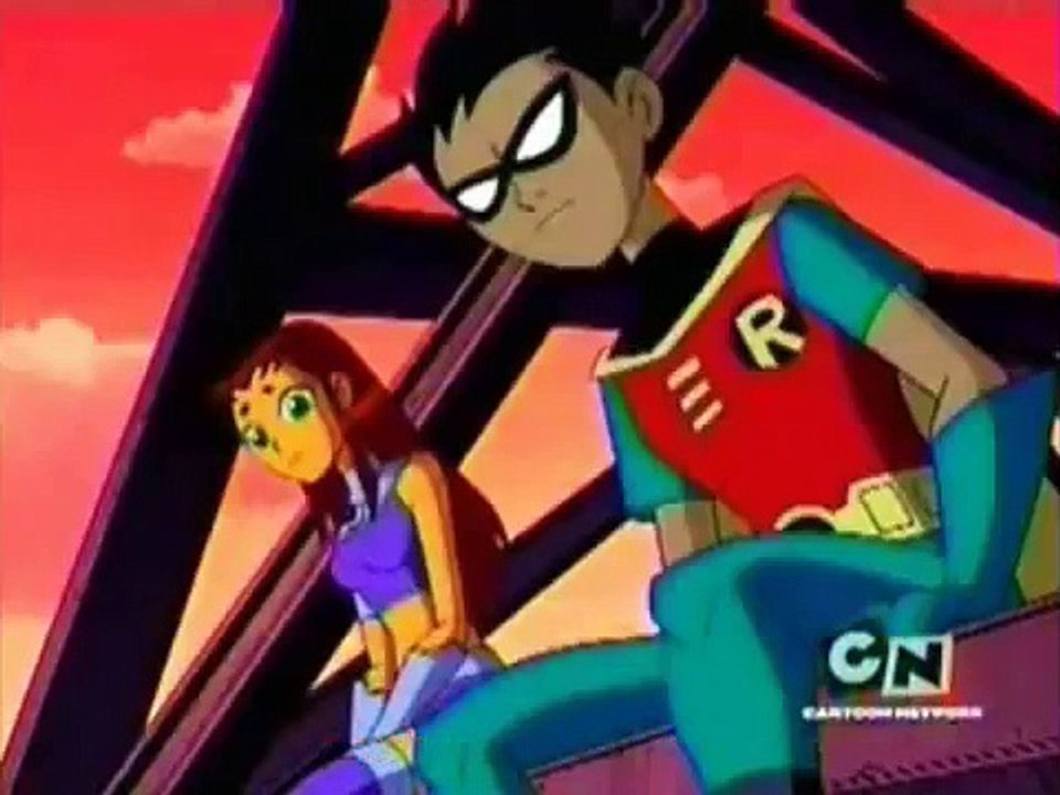 Primer intento de beso Robin Starfire (subtitulado)