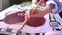 Acrylic Heart Abstract painting & demonstration