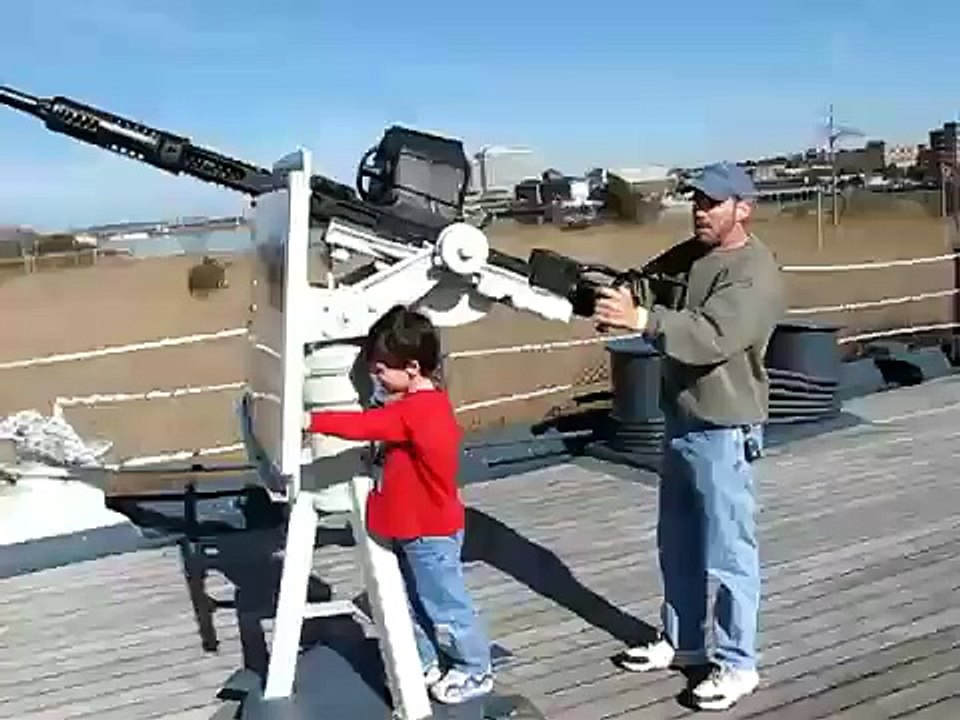 USS NC Battleship - Rick at the Guns!