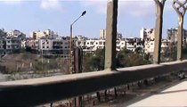 Сирия Обстрел из миномета  взрыв на против камеры 19 7 2013