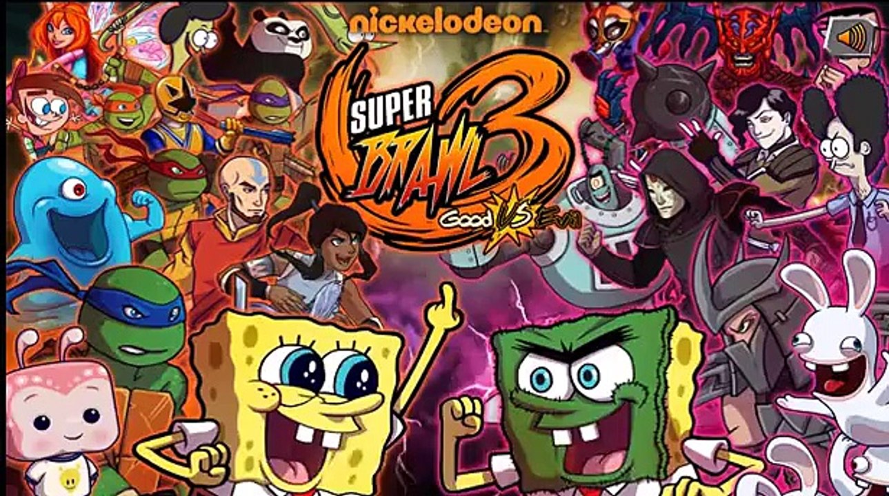 Super Brawl 4! NEW FULL! Patrick Star VS. Spongebob Squarepants, Power Rangers, TMNT, Brea