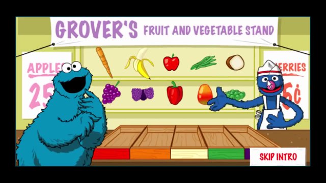 Sesame Street Color Me Hungry Cartoon Animation PBS Kids Game Play Walkthrough