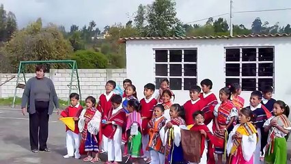 Day9 (San José school visit) - Children reciting 10 Day Ecuador & Amazon Adventure (May 2014)