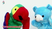 humpty dumpty sat on a wall - Funny  Parrot and  Panda puppets children rhymes