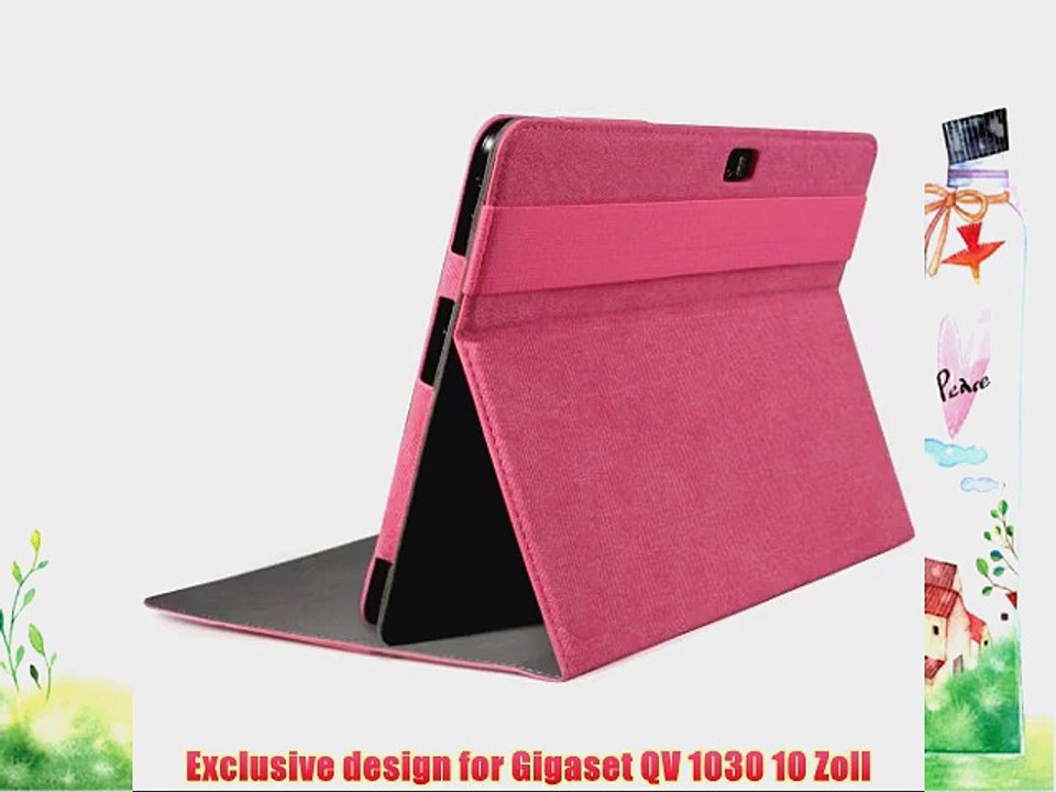 Mulbess - Gigaset QV 1030 10 Zoll CleverStrap Leder Tasche H?lle Case - Premium Tablet-PC Schutzh?lle