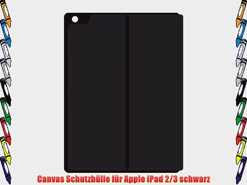 Canvas Schutzh?lle f?r Apple iPad 2/3 schwarz