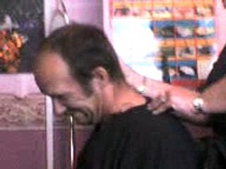 grown man cries having hair cut lol!!!