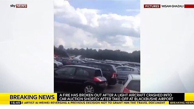 Plane Crashes Into Hampshire Car Auction