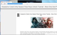Assassins Creed unity Season Pass Key Free Giveaway - Xbox One And PS4 - PC
