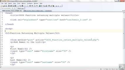 Web Design Functions That Returns Multiple Values