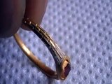 Gold rings metal detecting  gold ring whit ruby 15th century 600 years old medieval gold ring