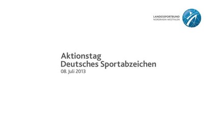 Sportabzeichen Aktionstag am 8. Juli 2013