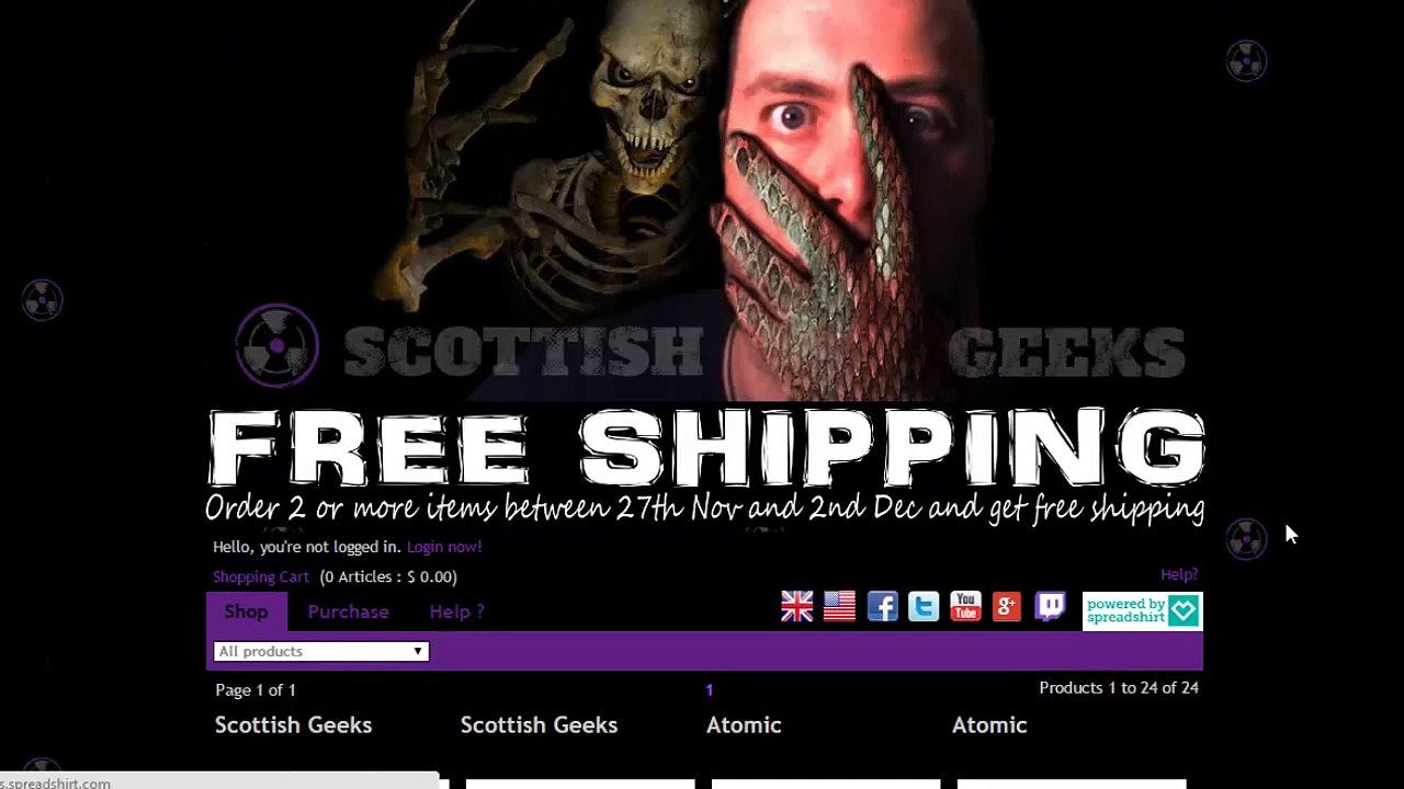 Scottish Geeks Spreadshirt store offer