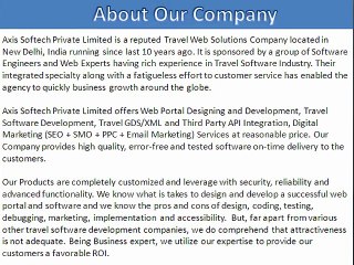 Travel Technology, Travel Software Solutions, Travel API Integration, Travel Portal Software Development