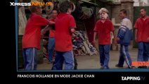 François Hollande se prend pour Jackie Chan et donne une leçon de karaté à Angela Merkel