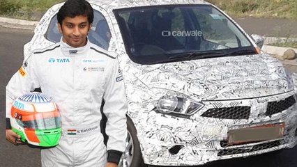 Tata Kite Hatchback Spotted Testing By Narain Karthikeyan