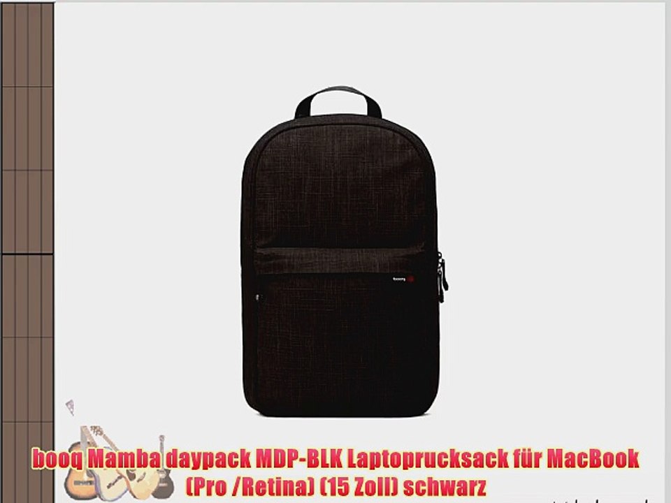 booq Mamba daypack MDP-BLK Laptoprucksack f?r MacBook (Pro /Retina) (15 Zoll) schwarz