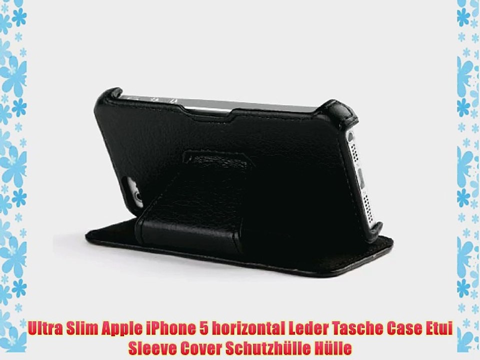 Ultra Slim Apple iPhone 5 horizontal Leder Tasche Case Etui Sleeve Cover Schutzh?lle H?lle