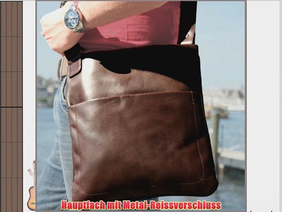 BACCINI Messenger bag MATTEO - Umh?ngetasche FLACH fit f?r 11 laptop iPad - Notebook-Tasche