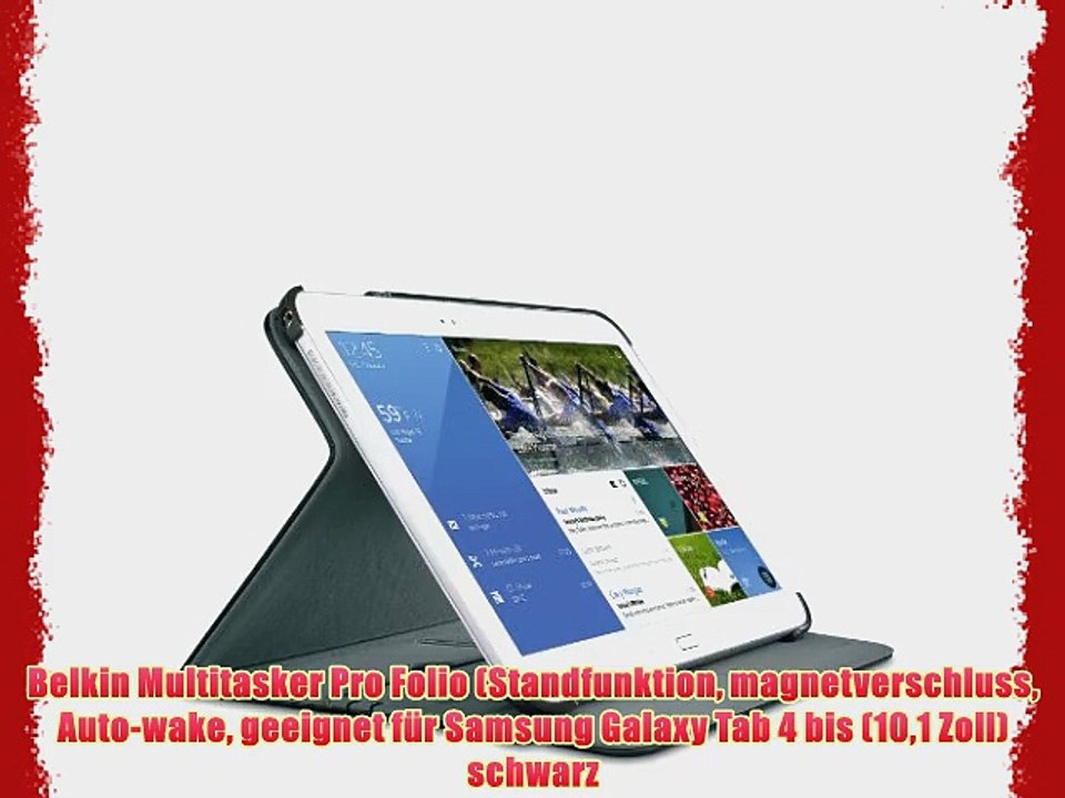 Belkin Multitasker Pro Folio (Standfunktion magnetverschluss Auto-wake geeignet f?r Samsung