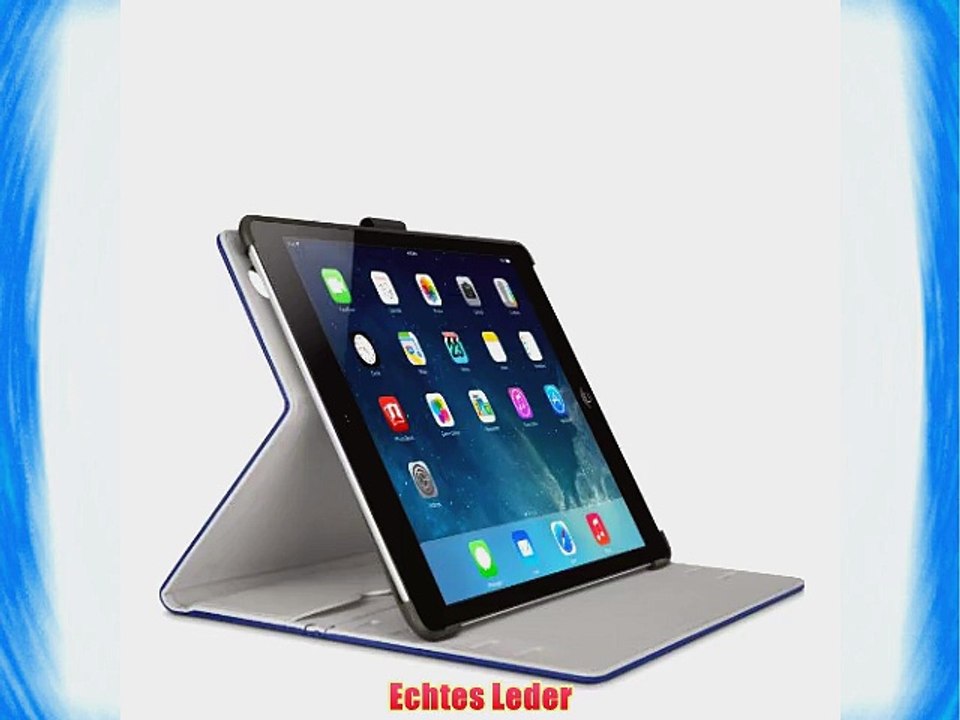 Belkin Echtledermultitasker Folio (geeignet f?r Apple iPad Air) blau