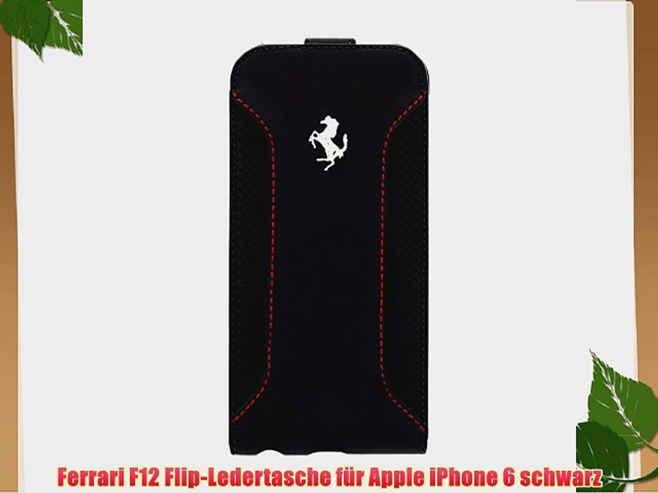 Ferrari F12 Flip-Ledertasche f?r Apple iPhone 6 schwarz