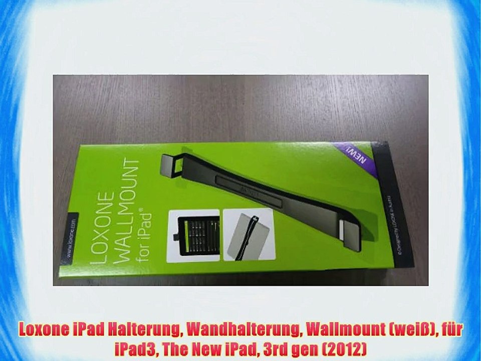 Loxone iPad Halterung Wandhalterung Wallmount (wei?) f?r iPad3 The New iPad 3rd gen (2012)