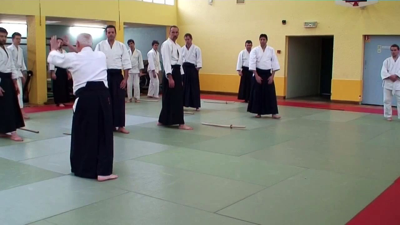 Miche Bécart, cours de bokken  (janvier 2014)