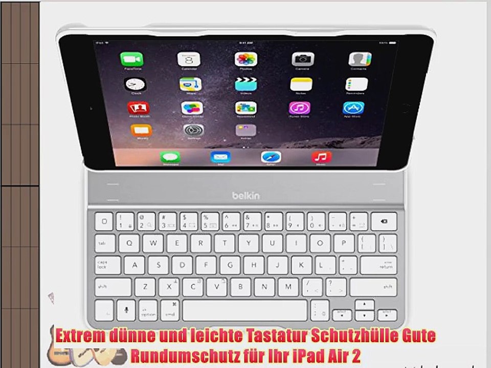 Belkin QODE Ultimate Tastatur mit H?lle (f?r das iPad Air 2) wei?