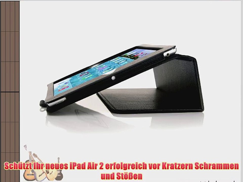 Mobiletto iPad Air 2 PREMIUM Tasche mit Smart Cover Funktion - Ledertasche Cover Case H?lle