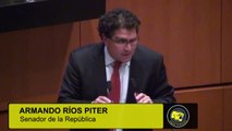 Sen. Ríos Piter en debate de la Ley del Servicio Profesional Docente