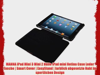 MANNA iPad Mini 3 Mini 2 H?lle iPad mini Retina Case Leder Tasche | Smart Cover | EasyStand