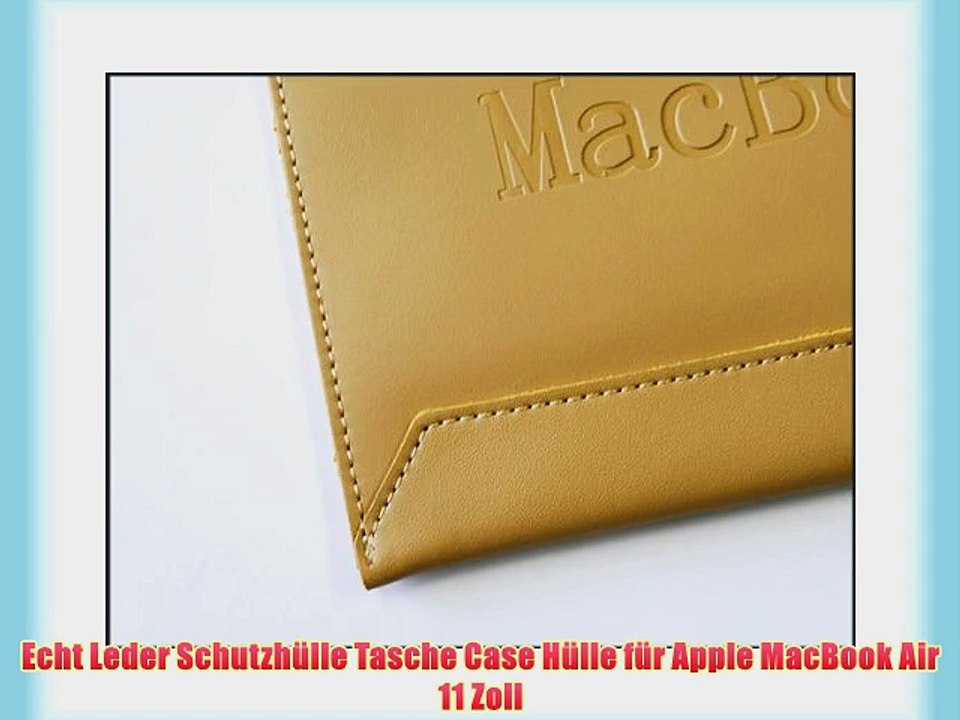 Echt Leder Schutzh?lle Tasche Case H?lle f?r Apple MacBook Air 11 Zoll