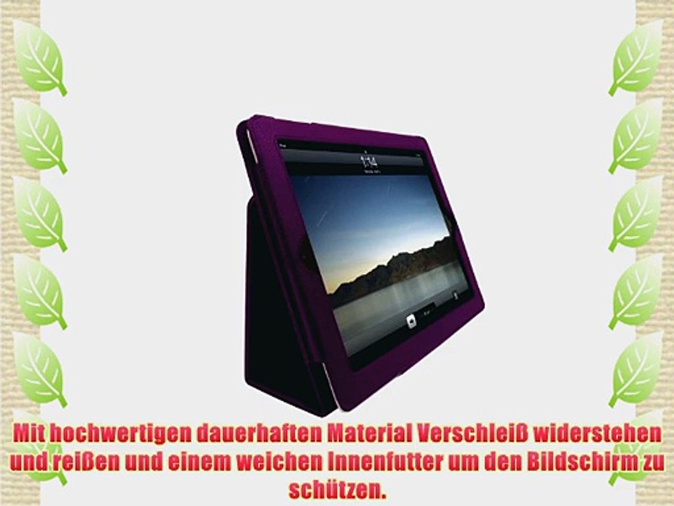 G-HUB Lila Tasche Case f?r Apple iPad 2 iPad 3 und f?r das neue iPad 4 (Neueste 2012 Modell
