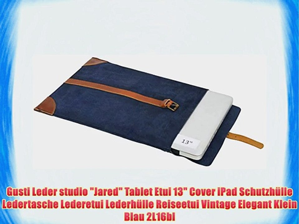 Gusti Leder studio Jared Tablet Etui 13 Cover iPad Schutzh?lle Ledertasche Lederetui Lederh?lle