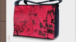 Luxburg? Design Messenger Bag Notebooktasche Umh?ngetasche f?r 156 Zoll Motiv: Sakura pink