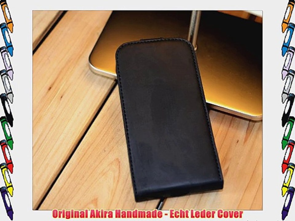 Original Akira Hand Made Echt Leder Samsung Galaxy S4 Cover Handgemacht Case Schutzh?lle Etui