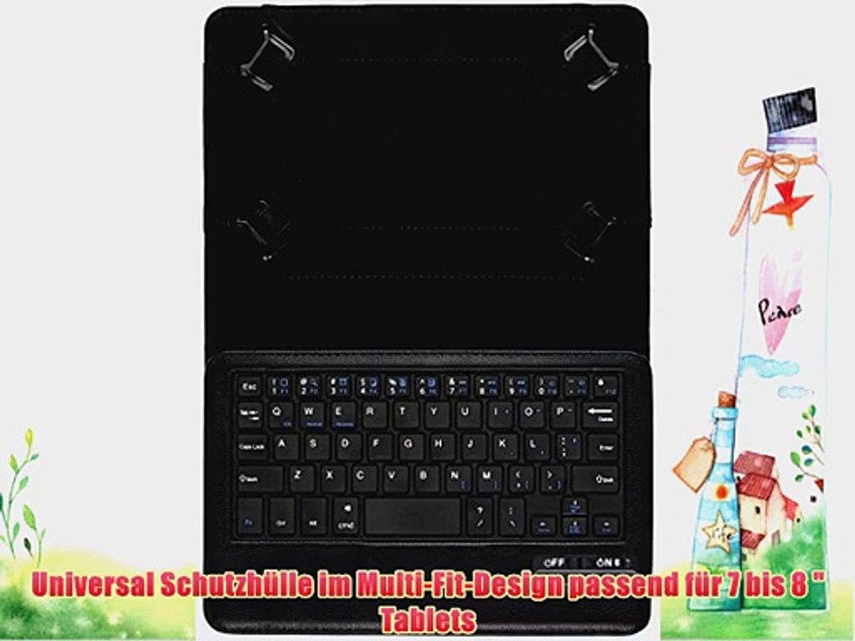 Kit Universal Schutzh?lle Case Cover mit Wireless Bluetooth Tastatur Keyboard QUERTY und eingebautem