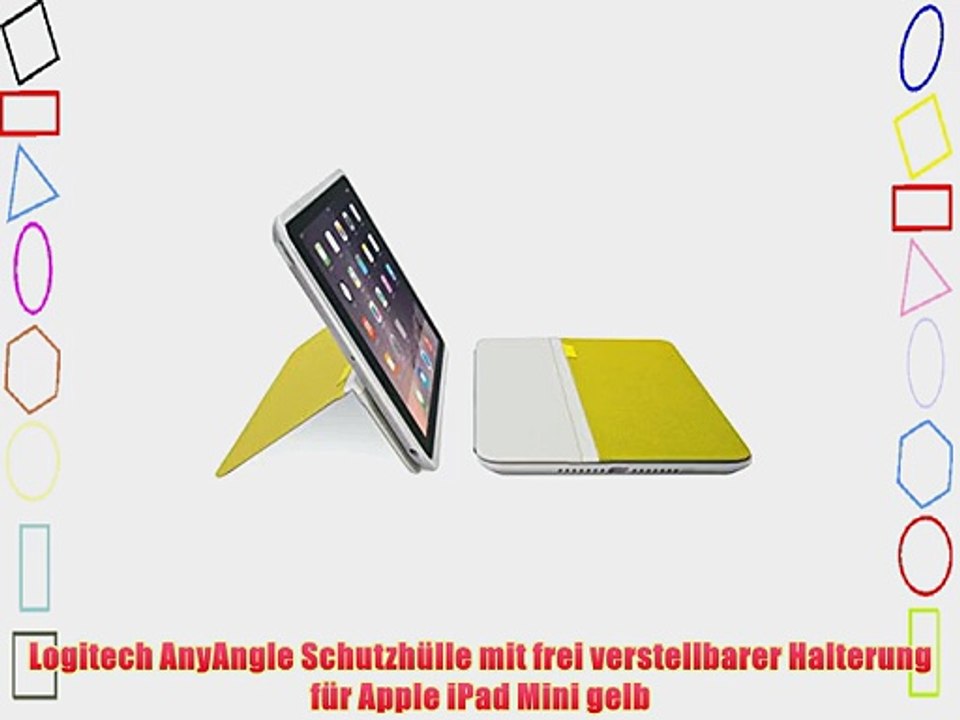 Logitech AnyAngle Schutzh?lle mit frei verstellbarer Halterung f?r Apple iPad Mini gelb