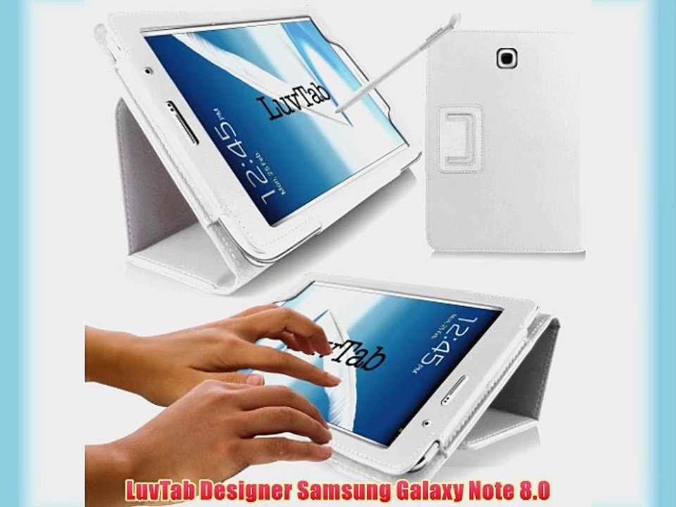 LuvTab Samsung Galaxy Note 8.0 (8 Zoll) Tasche Case H?lle Mit Aufsteller Funktion Wei?