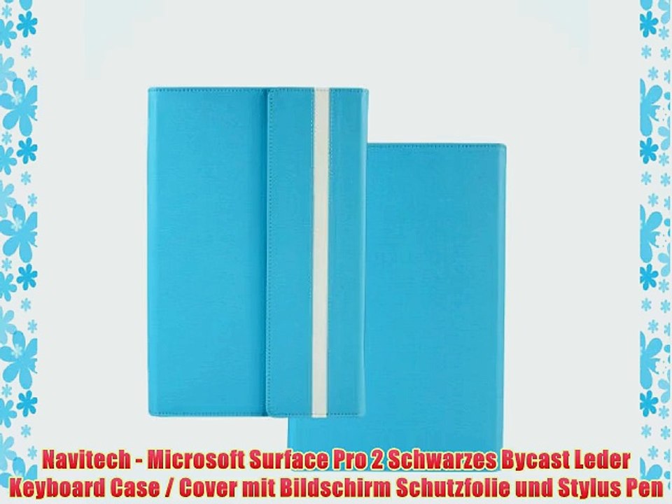 Navitech - Microsoft Surface Pro 2 Schwarzes Bycast Leder Keyboard Case / Cover mit Bildschirm
