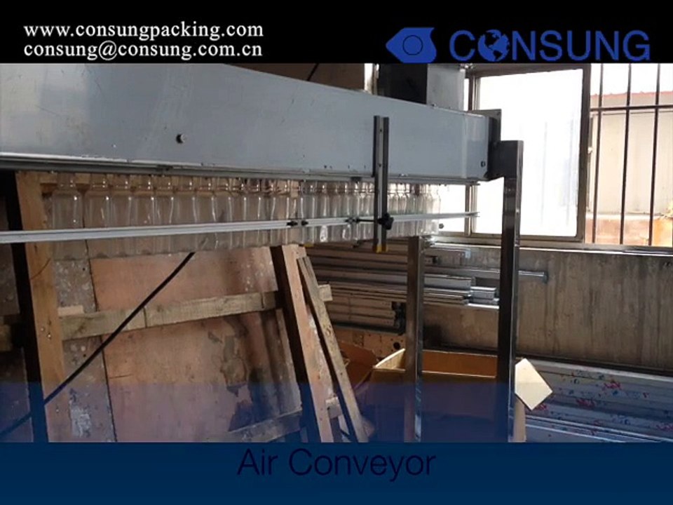 empty pet bottle air conveyor system