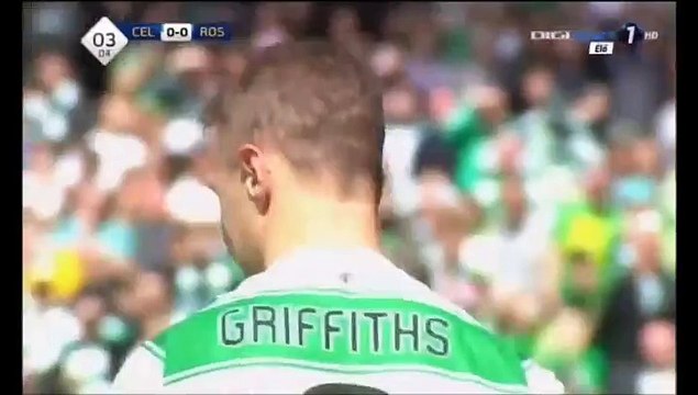 1-0 Leigh Griffiths Goal Scotland Premiership - 01.08.2015, Celtic 1-0 Ross County