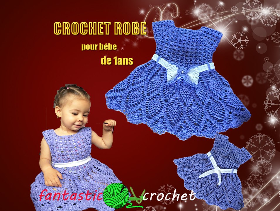 Robe pour bébé au crochet